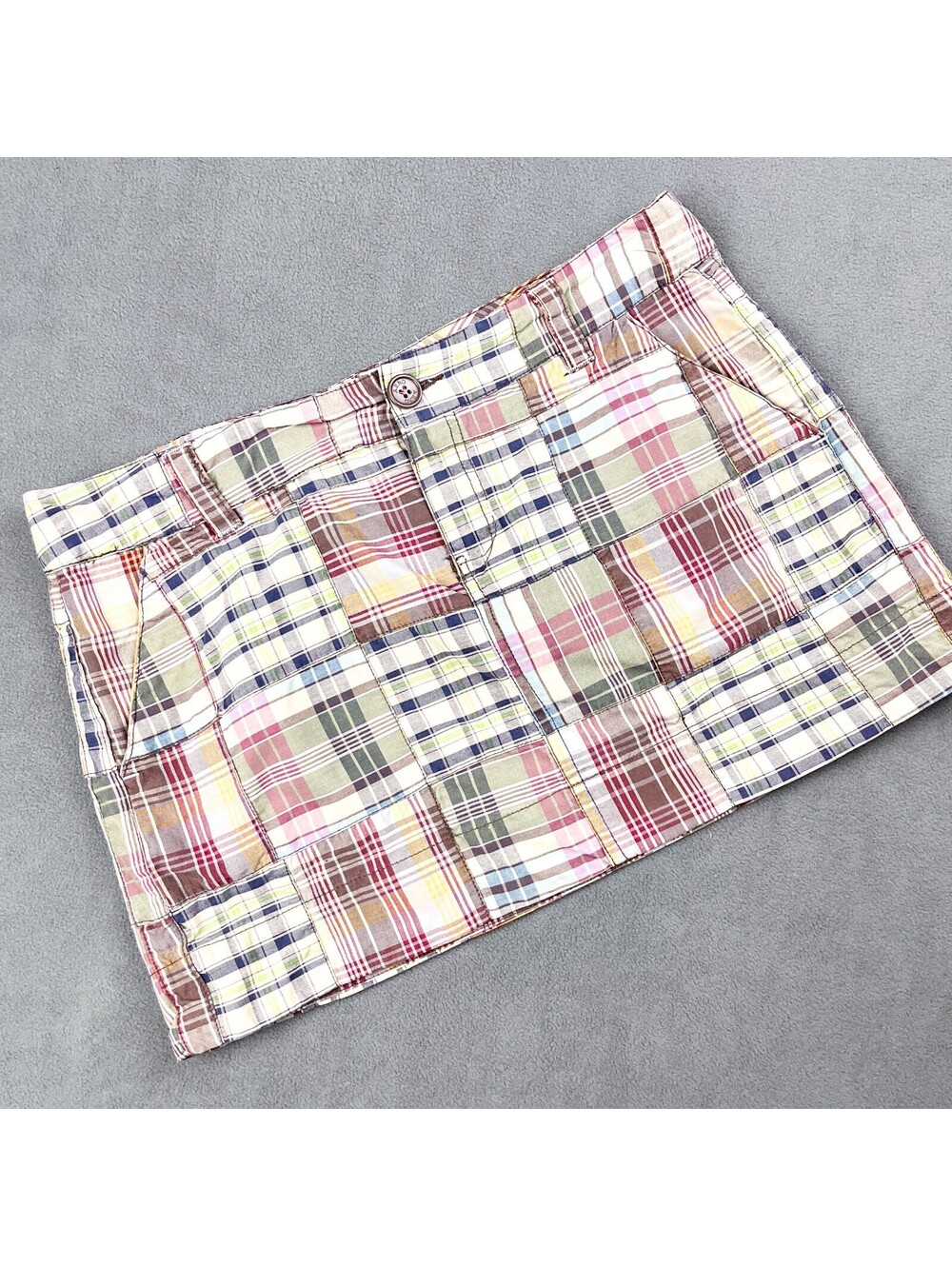 Y2k Aeropostale Patchwork Plaid Mini Skirt